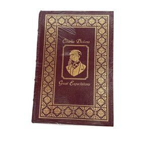 Charles Dickens Great Expectations Leatherbound Collectors Edition Maroon Gold T